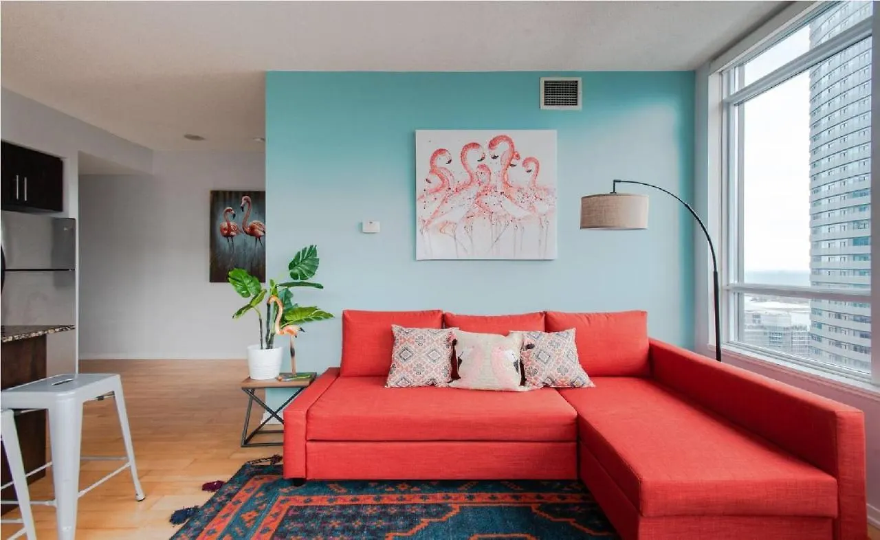 Toronto Downtown Core Two Bedroom Condo With Cn Tower View, Free Parking