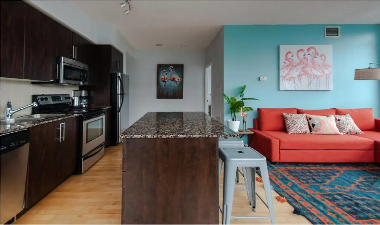 Toronto Downtown Core Two Bedroom Condo With Cn Tower View, Free Parking 0*,  Canada