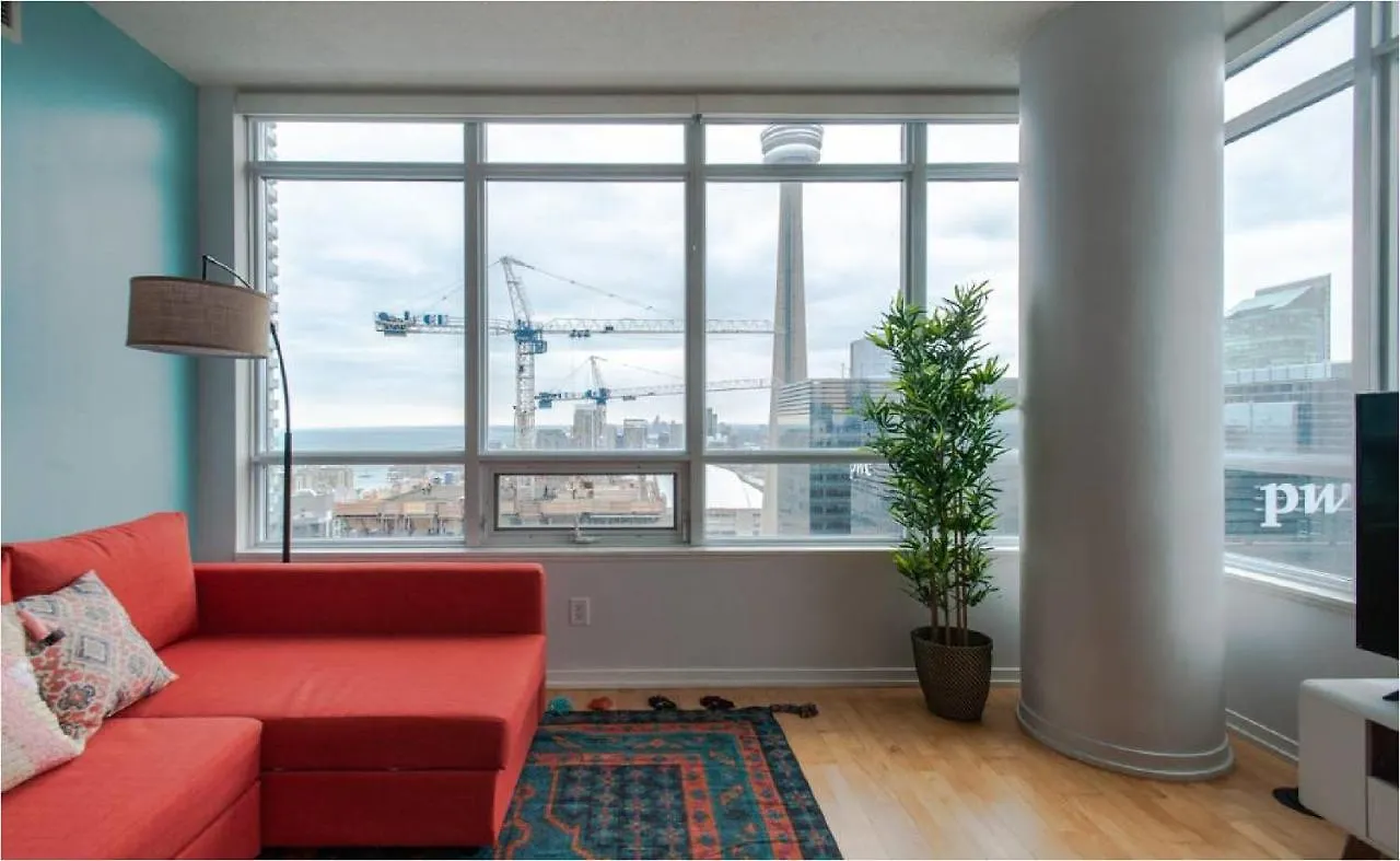 Toronto Downtown Core Two Bedroom Condo With Cn Tower View, Free Parking 0*,  Canada